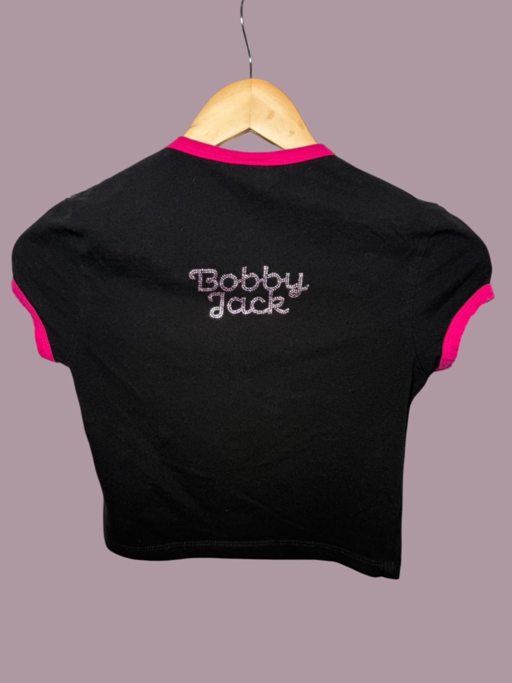 Sparkle Era Bobby Jack Ringer Crop Top - Picture 2 of 7